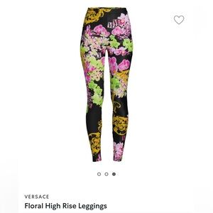 Versace floral printer leggings